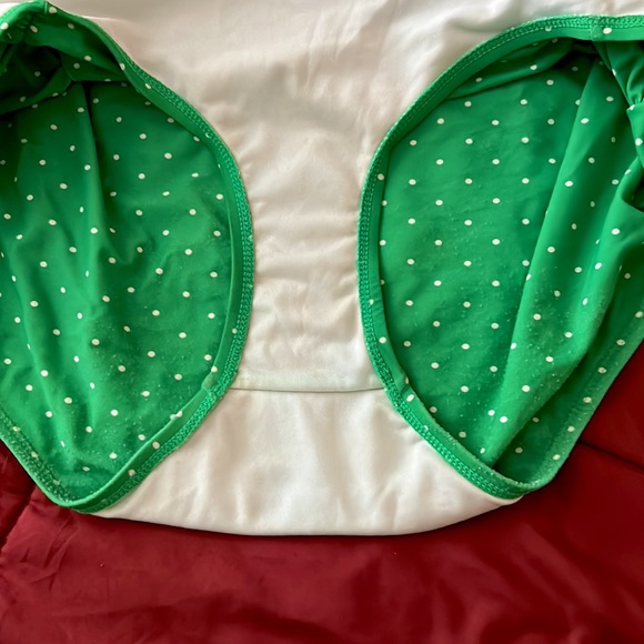 1950s Vintage Style Green and White Polka Dot Bikini - Picture 5 of 5